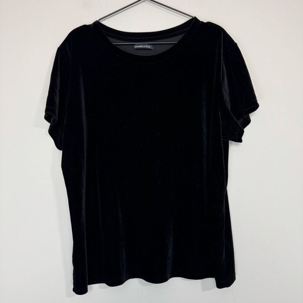 Abercrombie & Fitch Black Velvet Short Sleeve XL